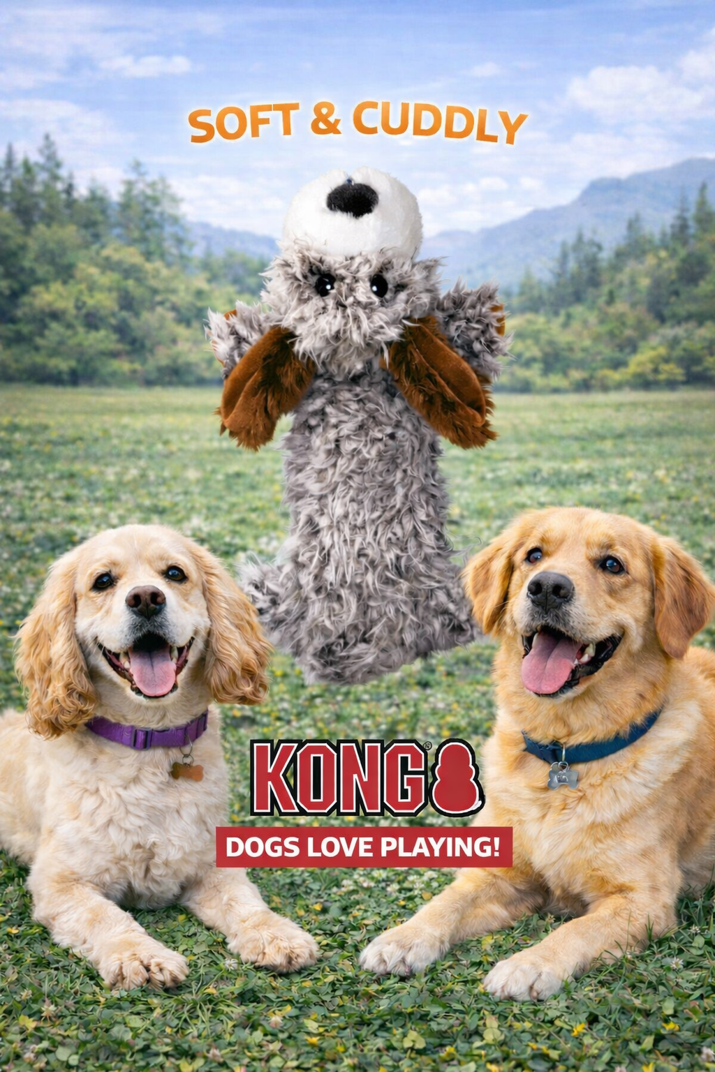 KONG(R) Low Stuff Scruffs Dog Plush Toy Large