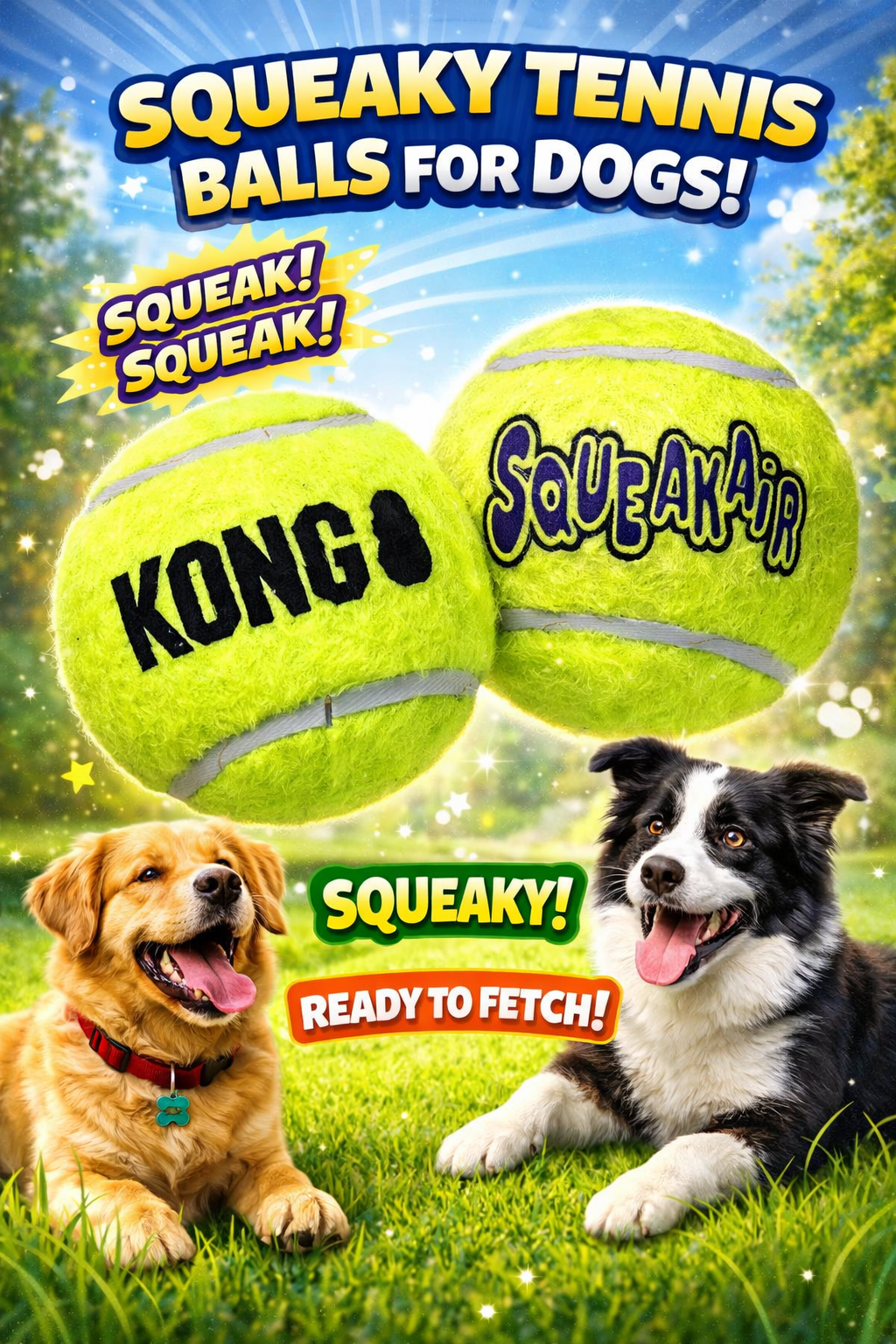 KONG(R) SqueakAir(R) Ball Dog Fetch Toy