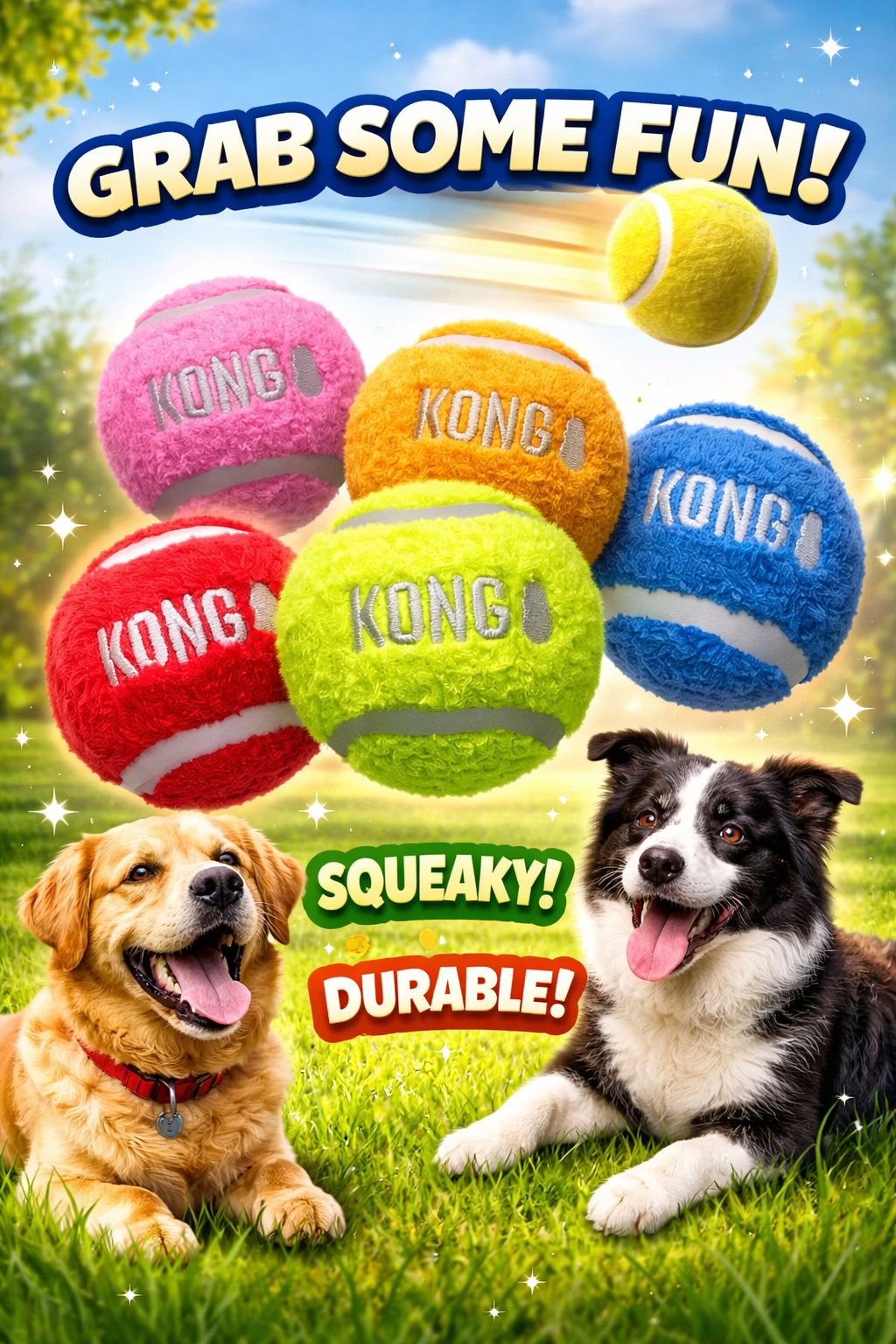 KONG(R) Sport(R) Softies Balls Dog Fetch Toy Assorted