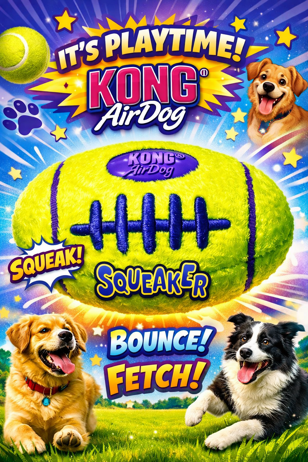 KONG(R) AirDog(R) Football Dog Fetch Toy