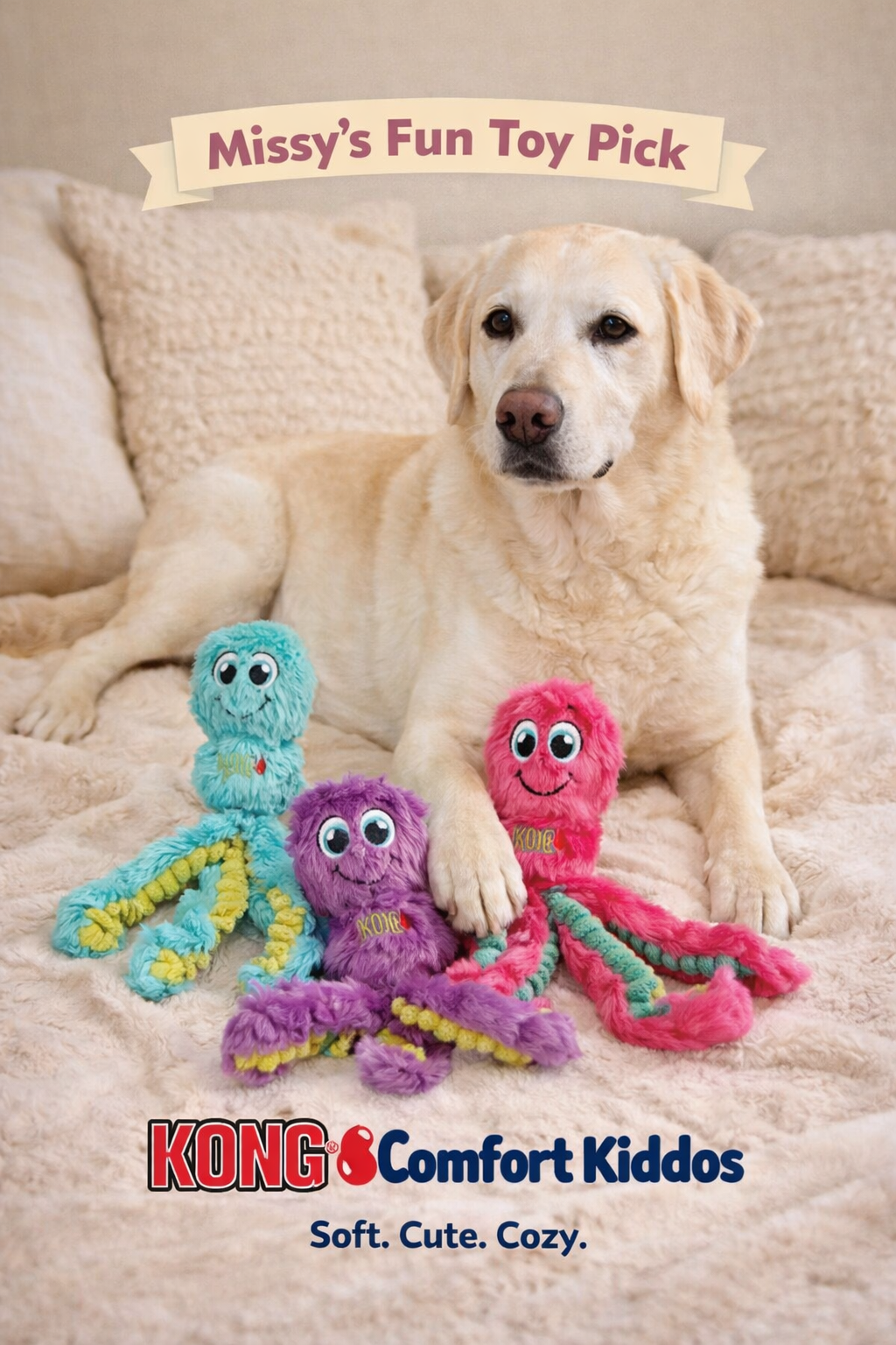 KONG(R) Wubba Octopus Dog Tug Toy Assorted