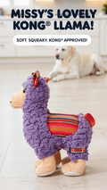 KONG(R) Sherps Llama Dog Plush Toy Medium