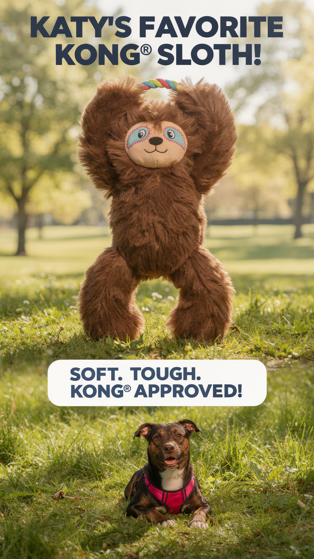 KONG(R) Tuggz Sloth Dog Tug Toy XL