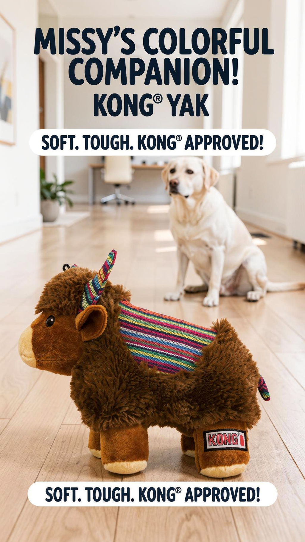 KONG(R) Sherps Yak Dog Plush Toy Medium