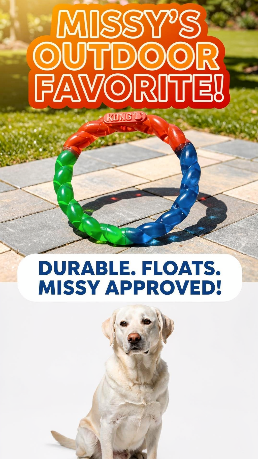 KONG(R) Twistz Ring Dog Tug Toy